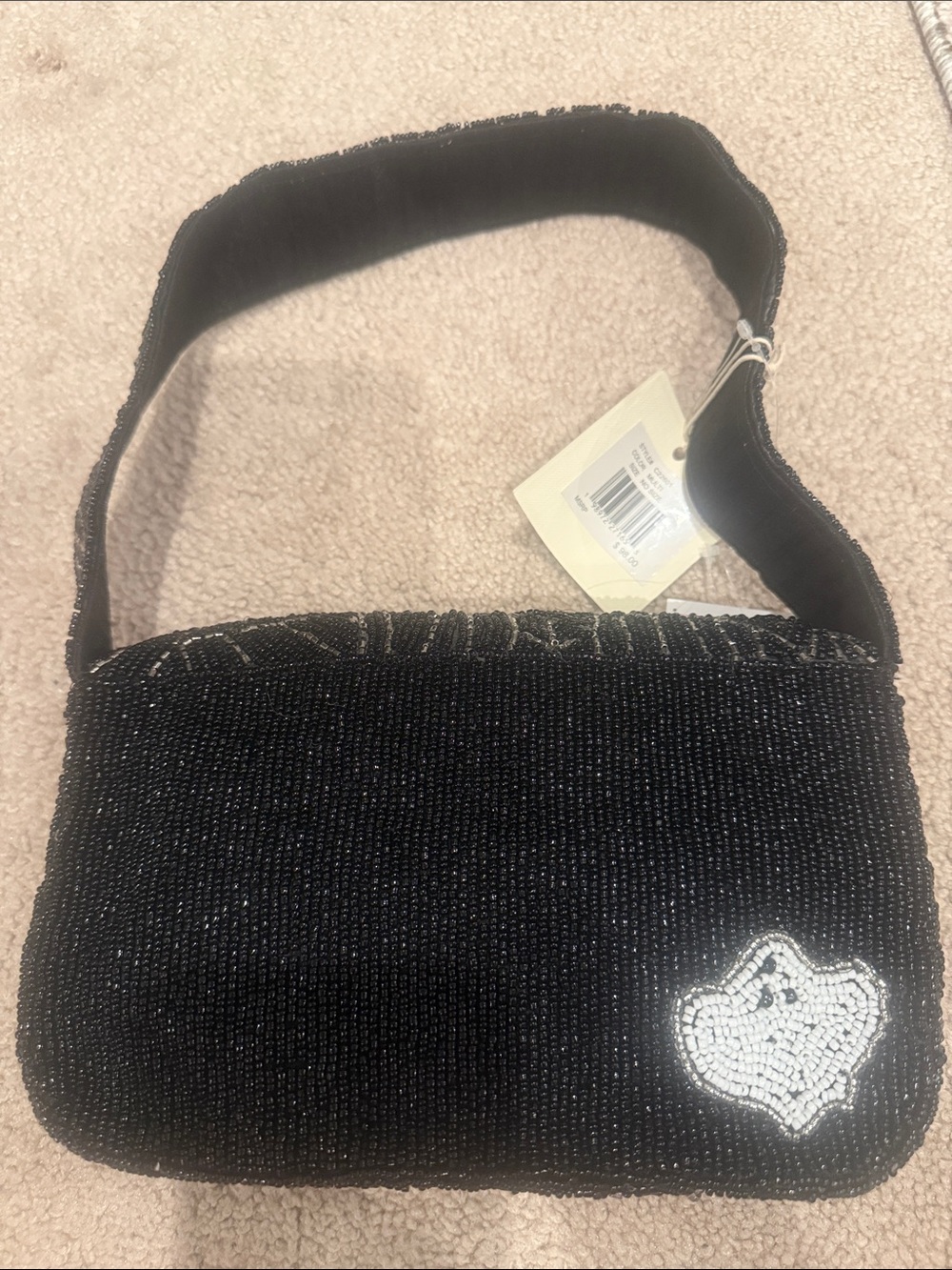 Discounted ship - Brand New Sol and Mer Spooky Ghost Beaded Bag - Picture 2 of 3